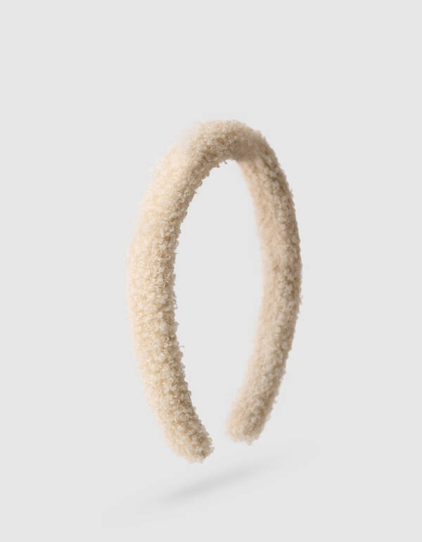 Teddy-Haarband Off White SHOEBY ACCESSOIRES