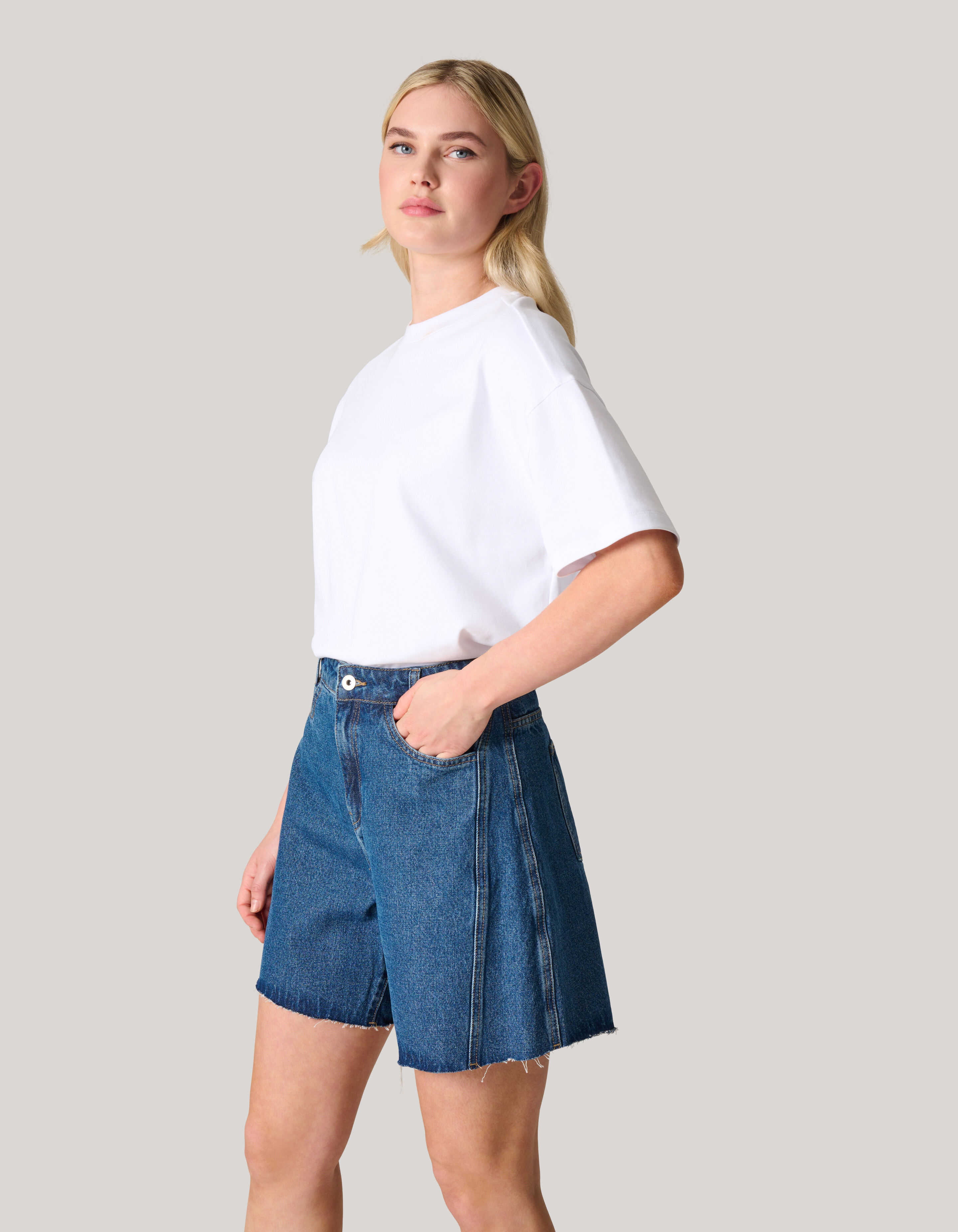 Denim Short Donkerblauw SHOEBY WOMEN