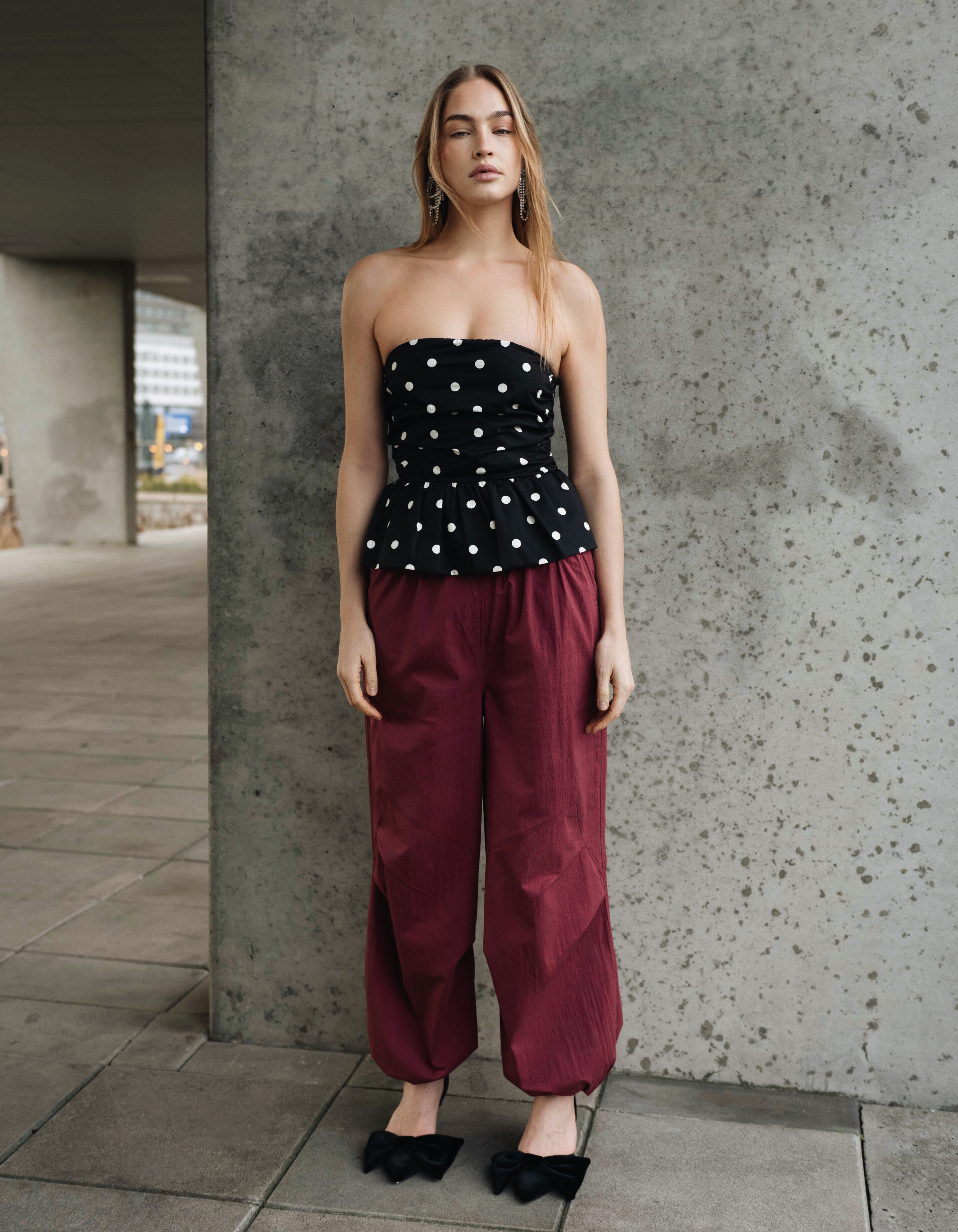 Balloon Fit Jogginghose Dunkelrot SHOEBY WOMEN