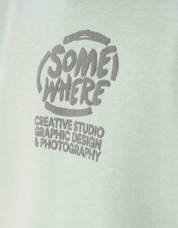 Irgendwo Artwork Kapuzenpullover Lichtgr&uuml;n SHOEBY BOYS