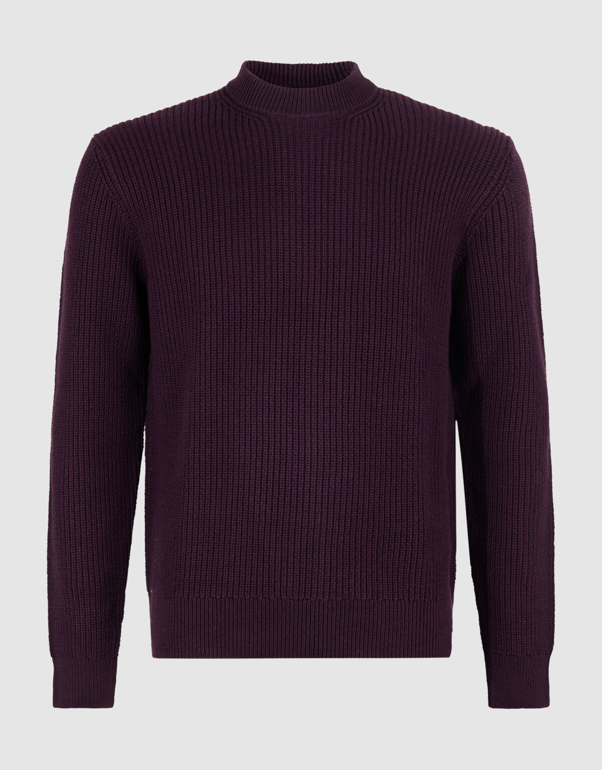Rundhals-Strickpullover Dunkelrot SHOEBY MEN