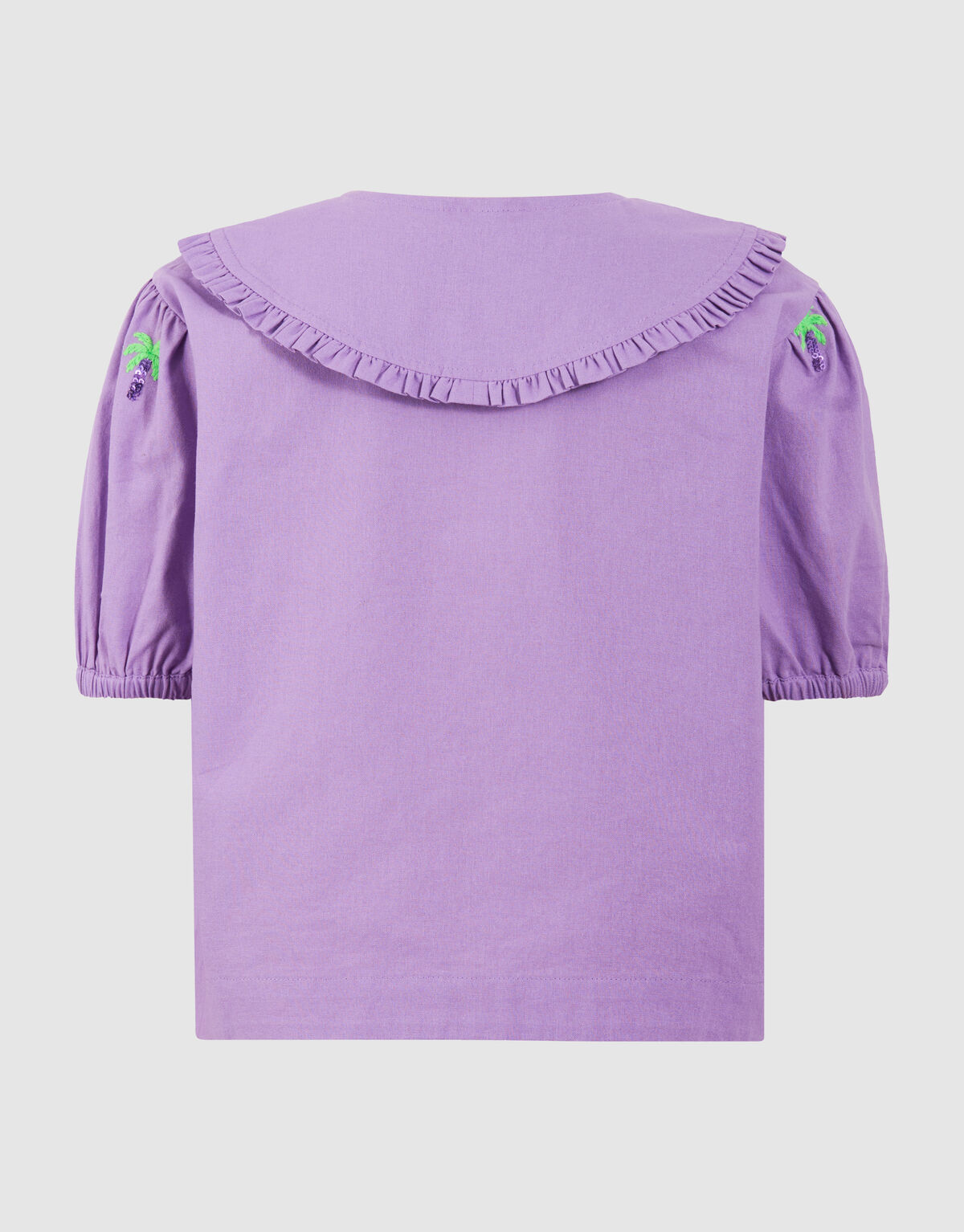 Palmen-Stickerei-Bluse Lila SHOEBY GIRLS