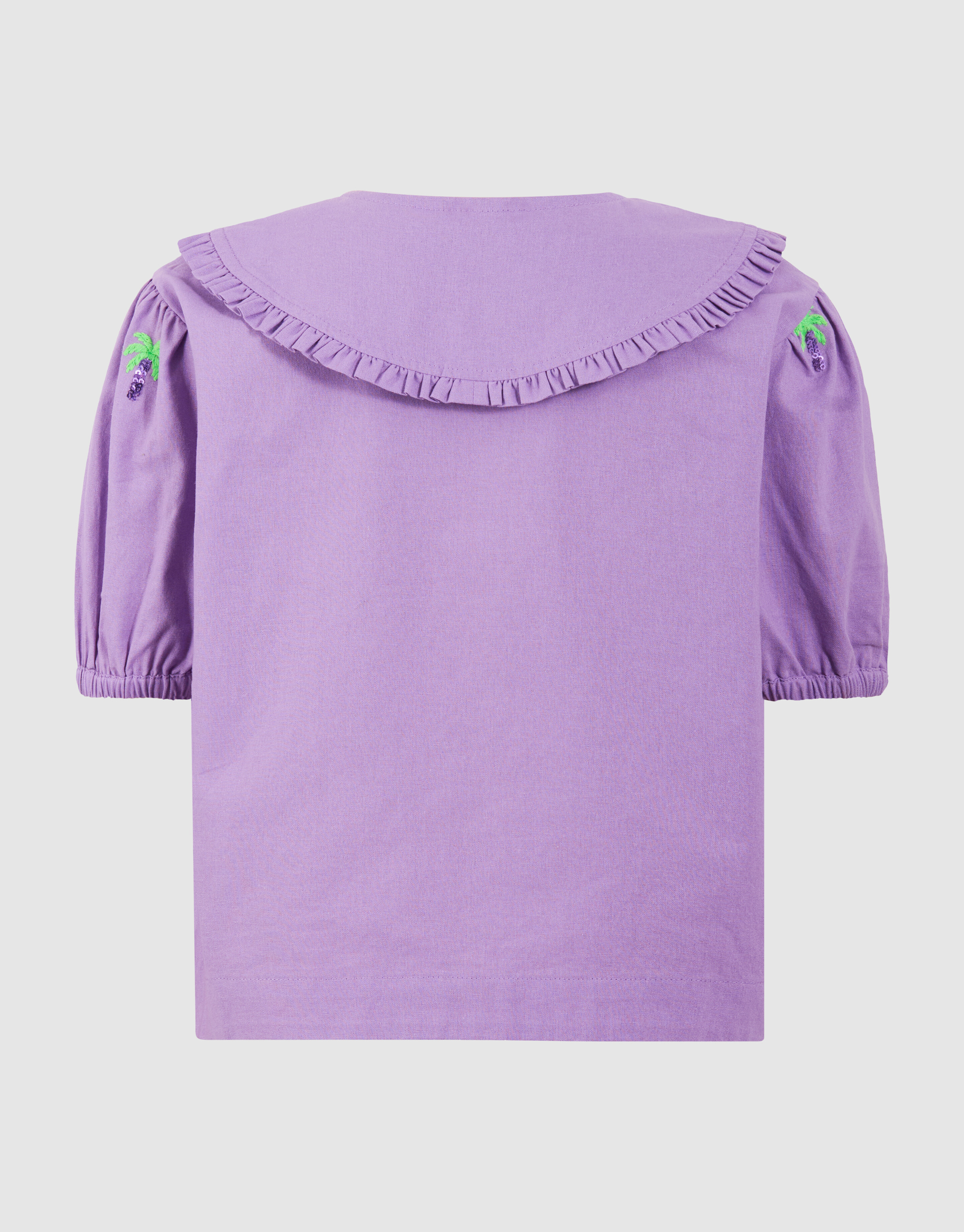 Palmen-Stickerei-Bluse Lila SHOEBY GIRLS