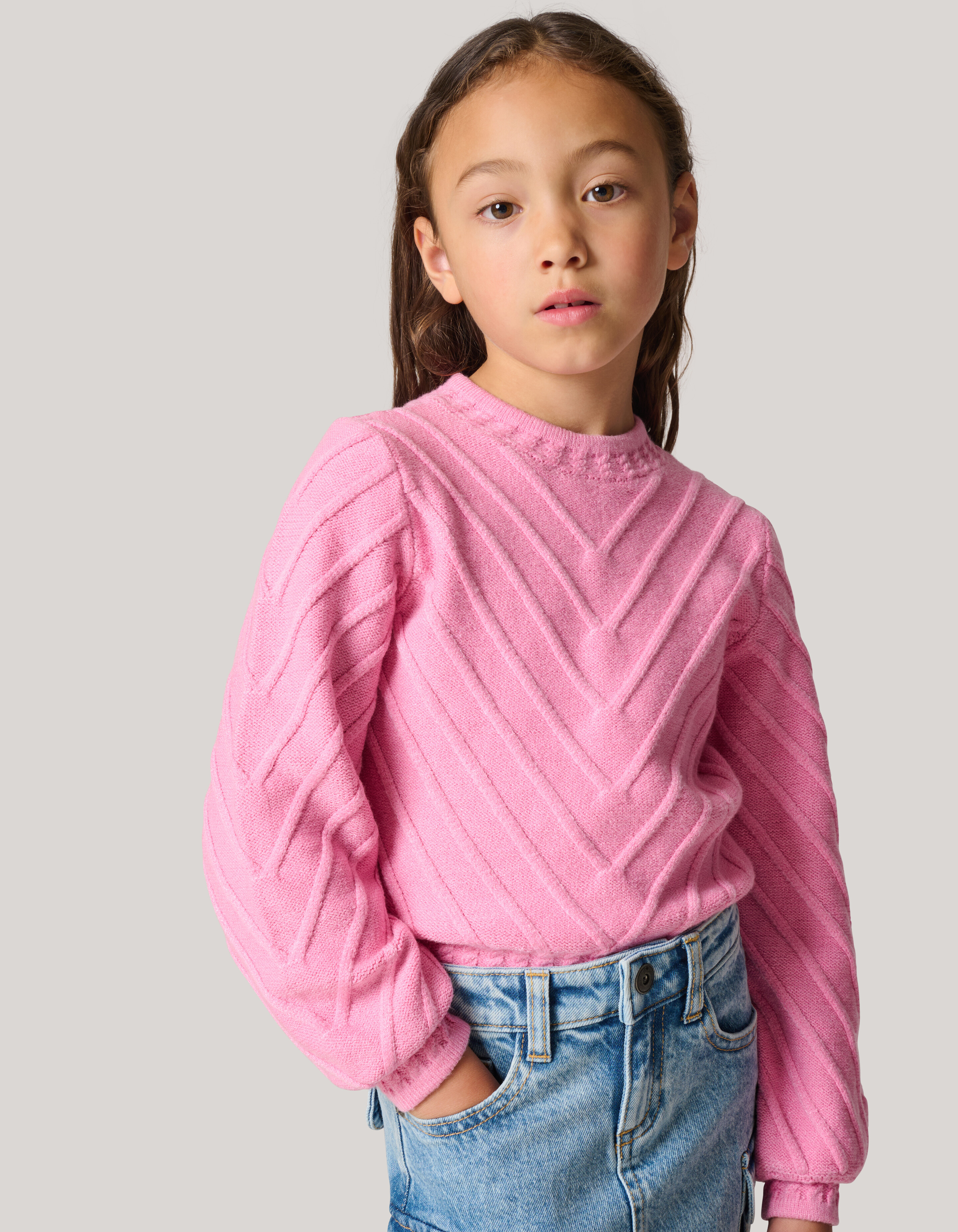 Diagonaler Pullover Rosa SHOEBY GIRLS