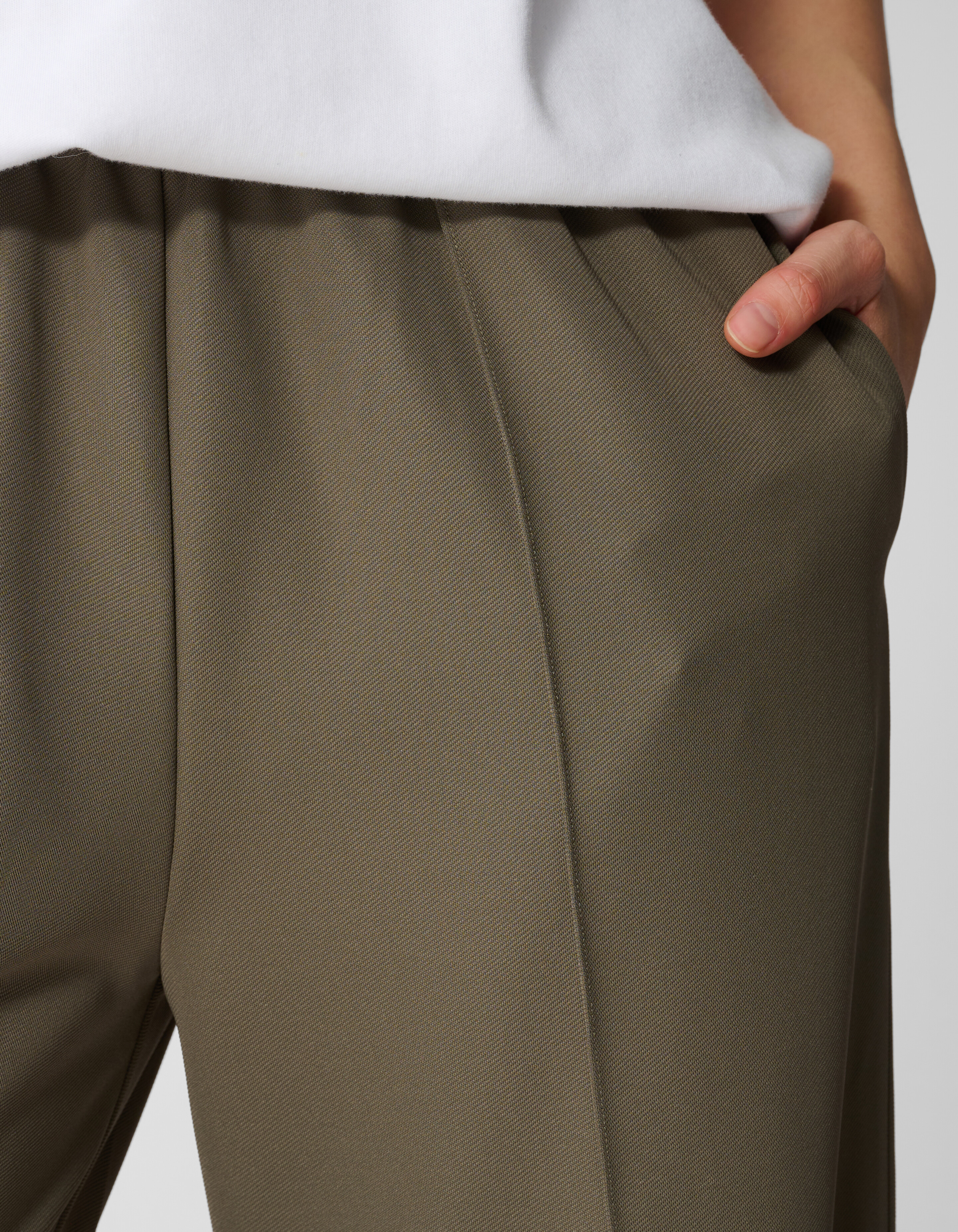 Basic Wide Leg Hose Dunkelgr&uuml;n SHOEBY WOMEN