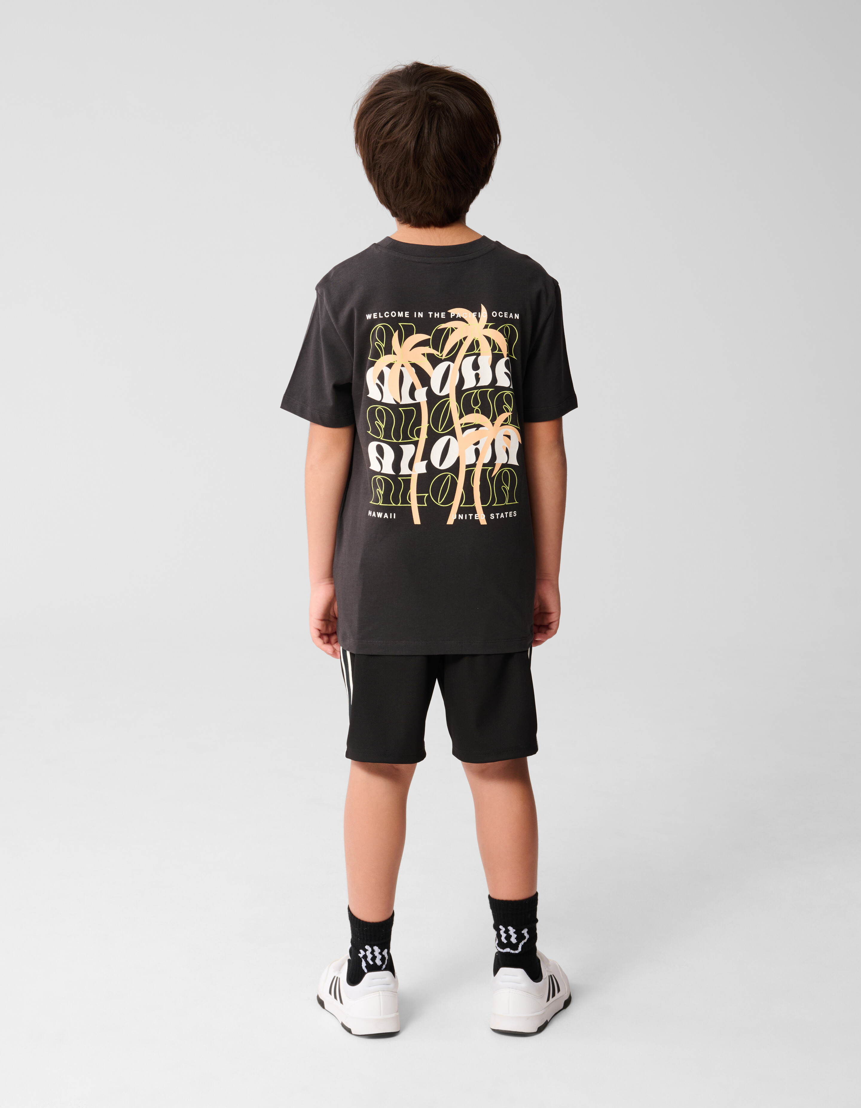 Aloha Artwork T-shirt Dunkelgrau SHOEBY BOYS