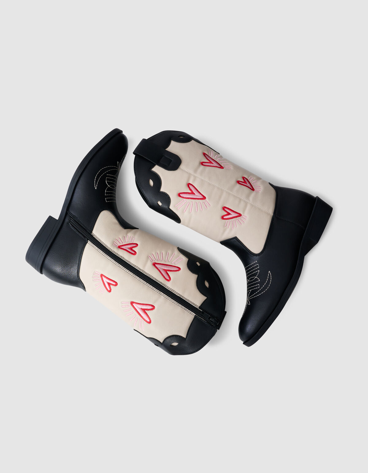 Western Heart Stiefel Schwarz/Wei&szlig; SHOEBY SHOES