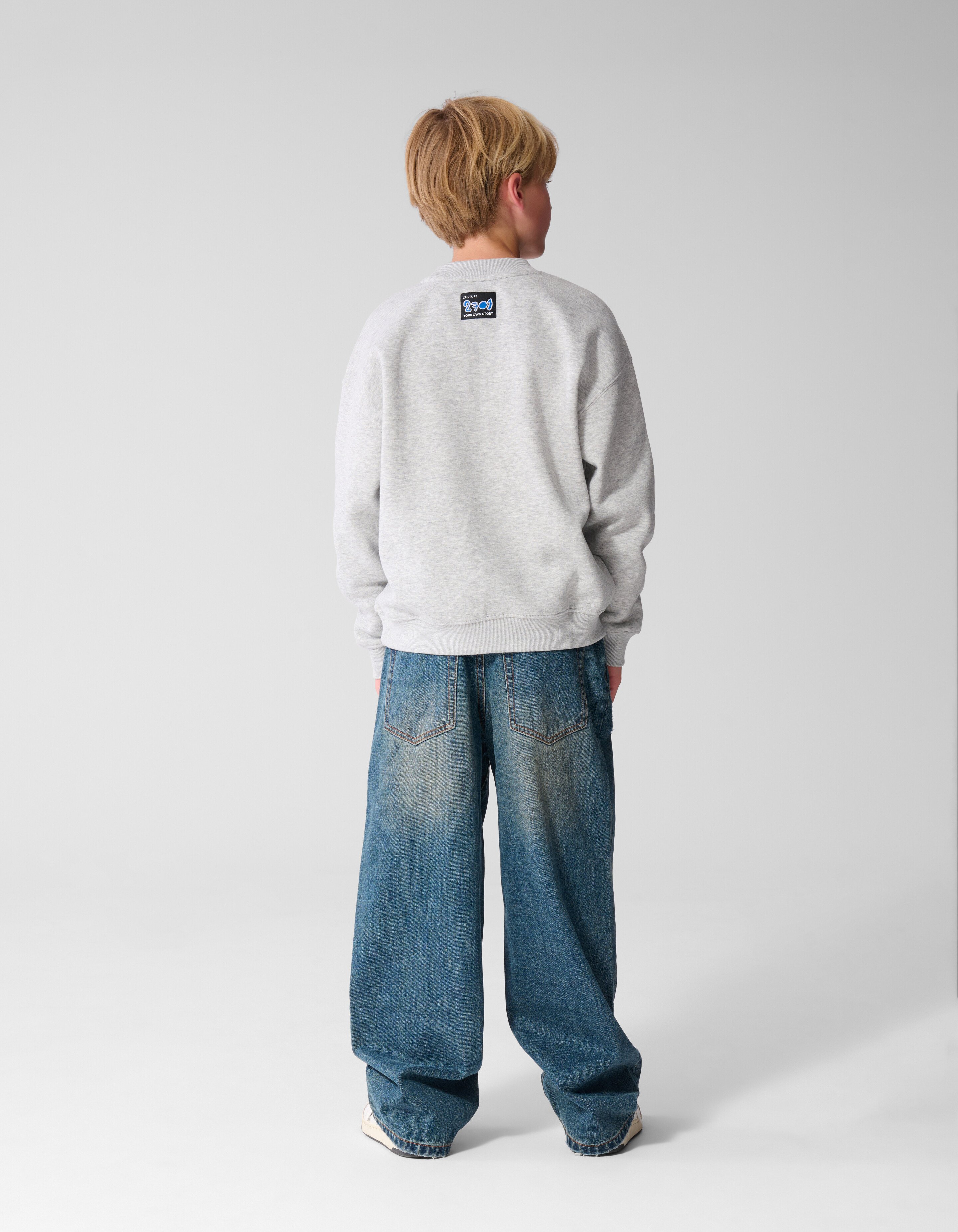 Varsity Ultra Wide Leg Jeans Dunkelblau SHOEBY BOYS