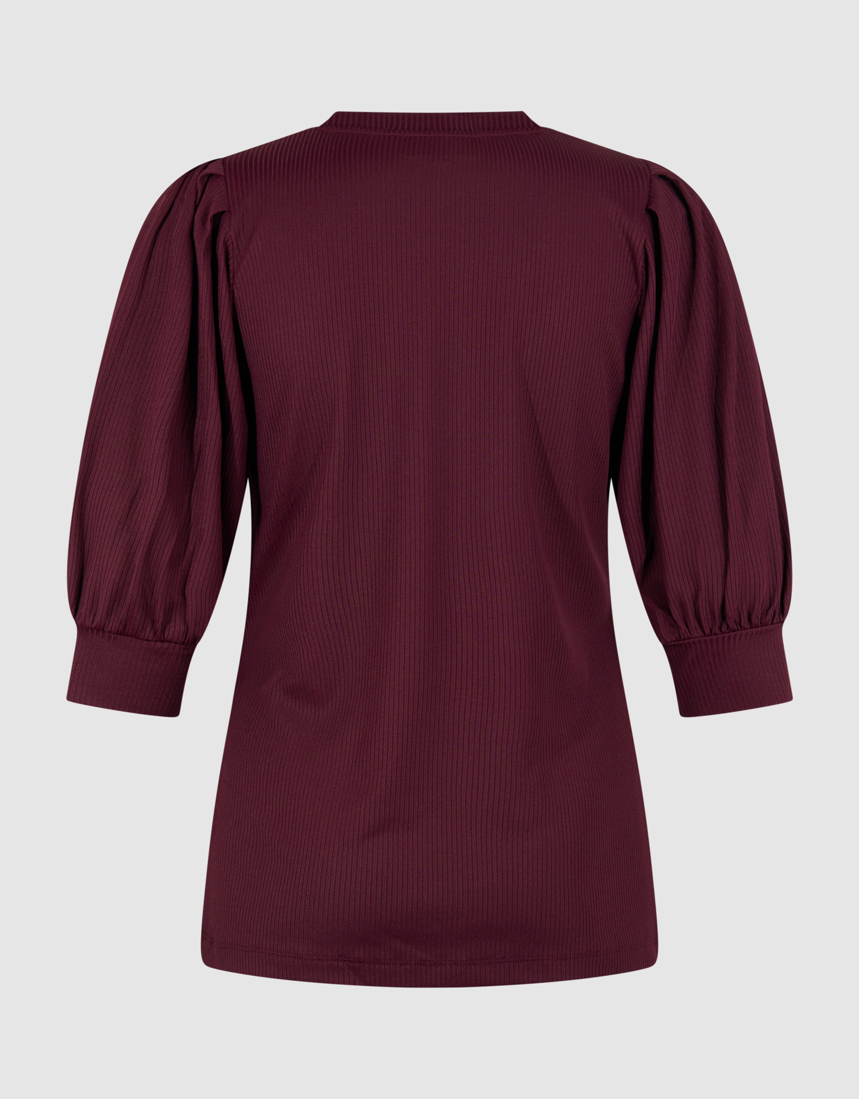 Rippstrick-Oberteil Dunkelrot SHOEBY WOMEN