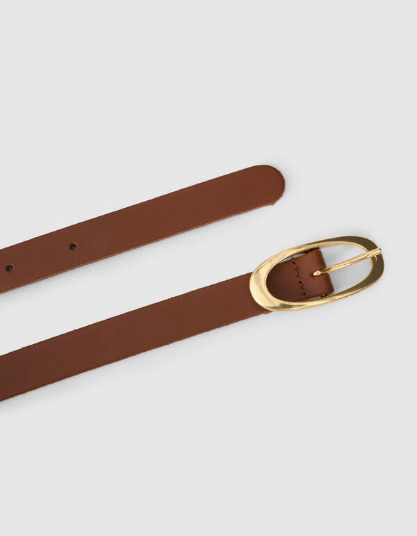 Lederg&uuml;rtel Braun SHOEBY ACCESSOIRES