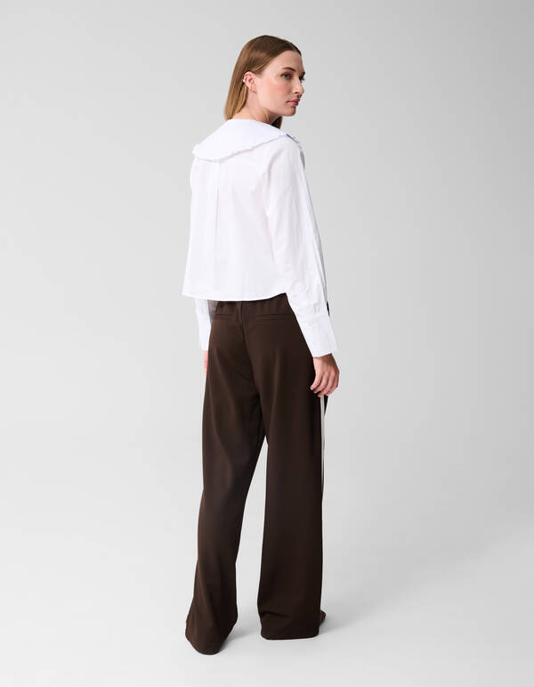 Bluse mit gro&szlig;em Kragen Wei&szlig; SHOEBY WOMEN