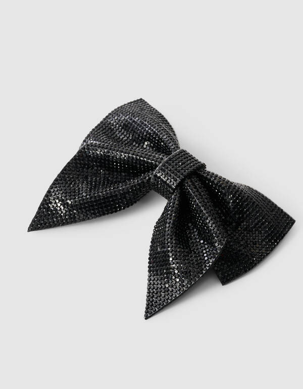 Haarspange mit Strass-Schleife in Schwarz SHOEBY ACCESSOIRES