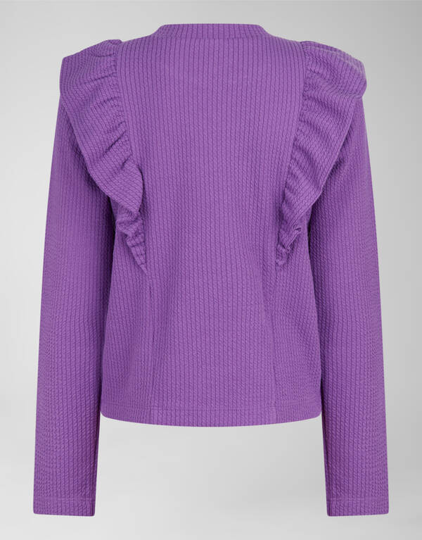 Kabel Ruffle Longsleeeve Top Lila SHOEBY GIRLS