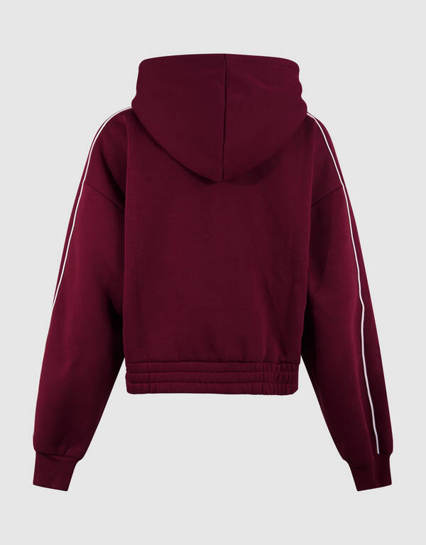 Cropped Sweat Hoodie Dunkelrot SHOEBY WOMEN