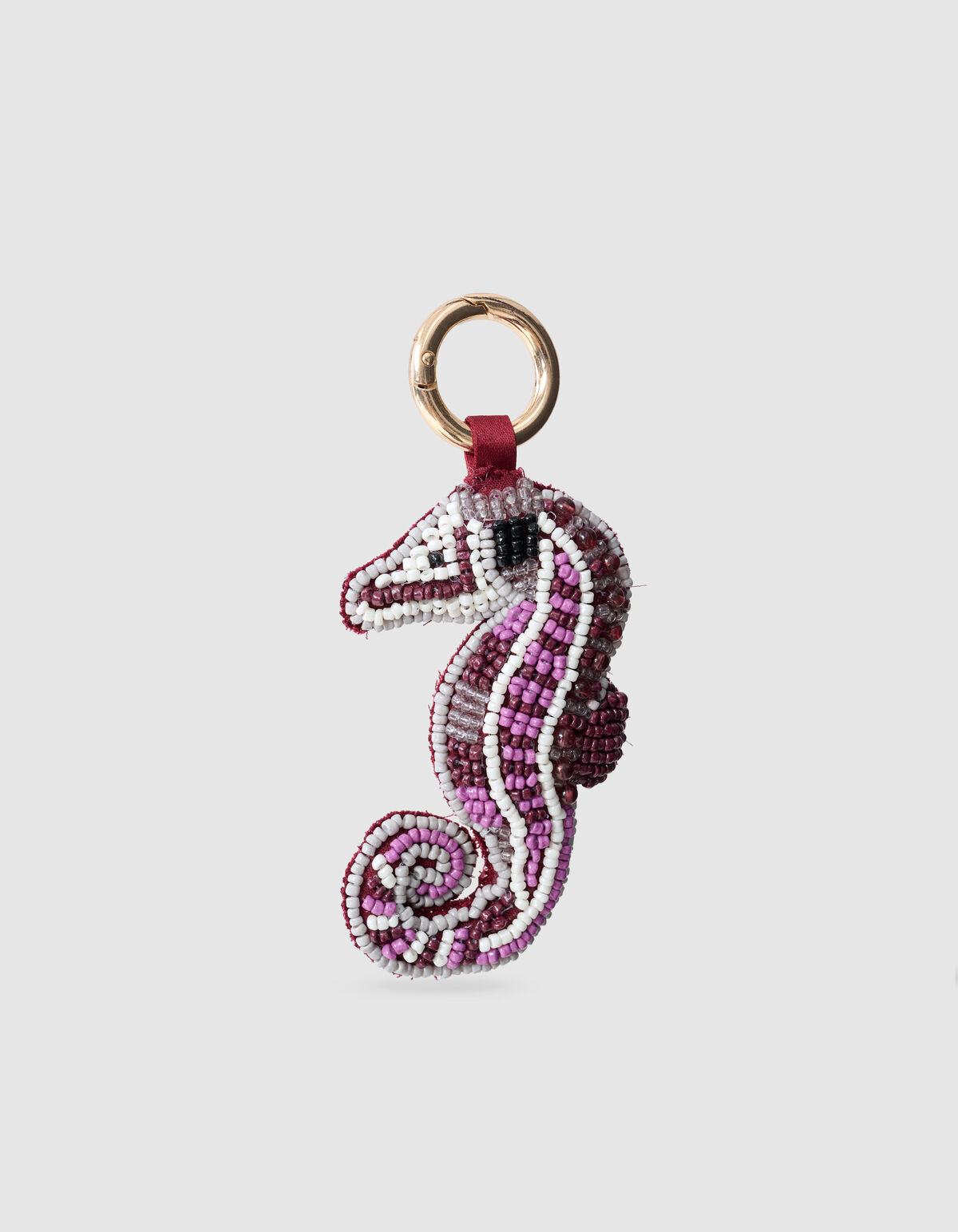 Perlen-Seepferdchen Taschenanhänger Dunkelrot SHOEBY ACCESSOIRES