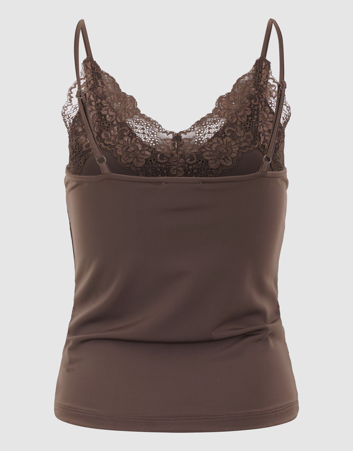 Lace Mix Singlet Donkerbruin SHOEBY WOMEN