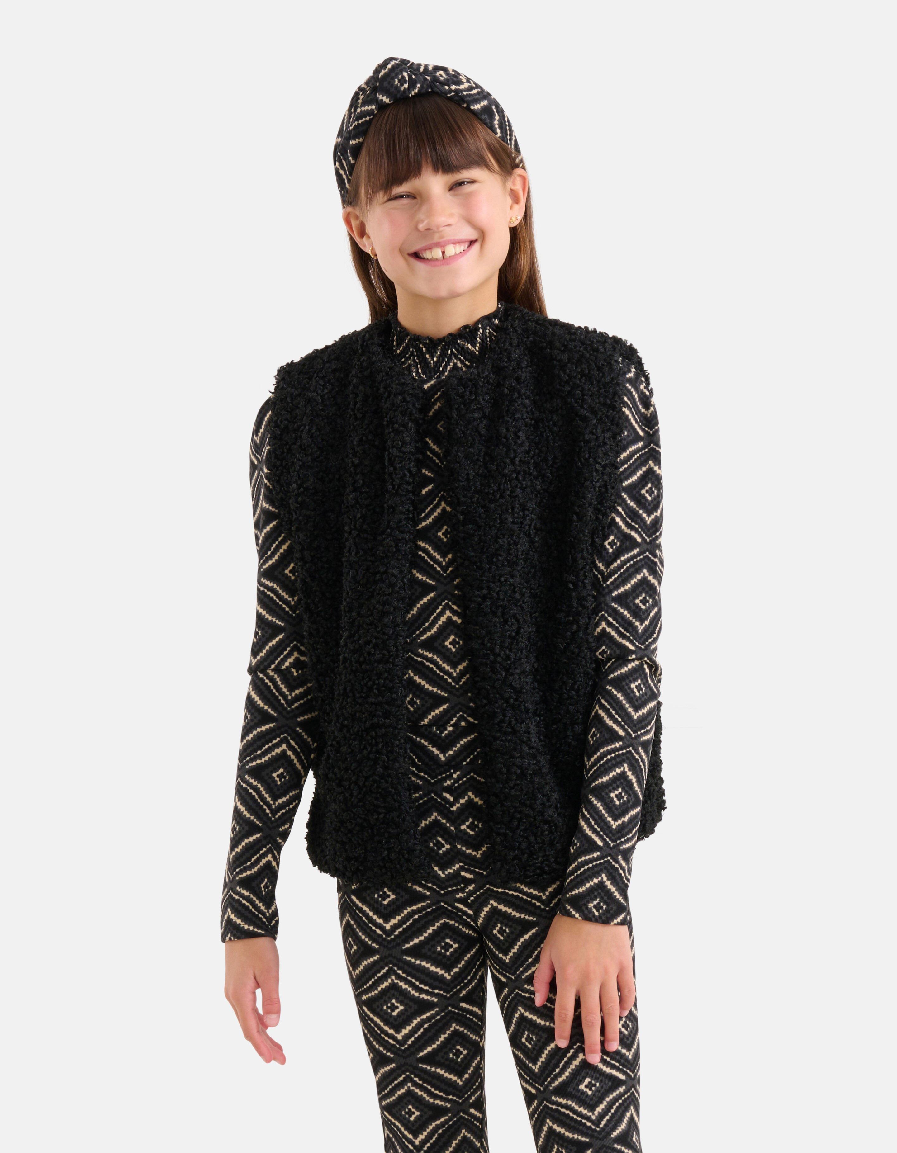 Teddy Gilet Schwarz SHOEBY GIRLS