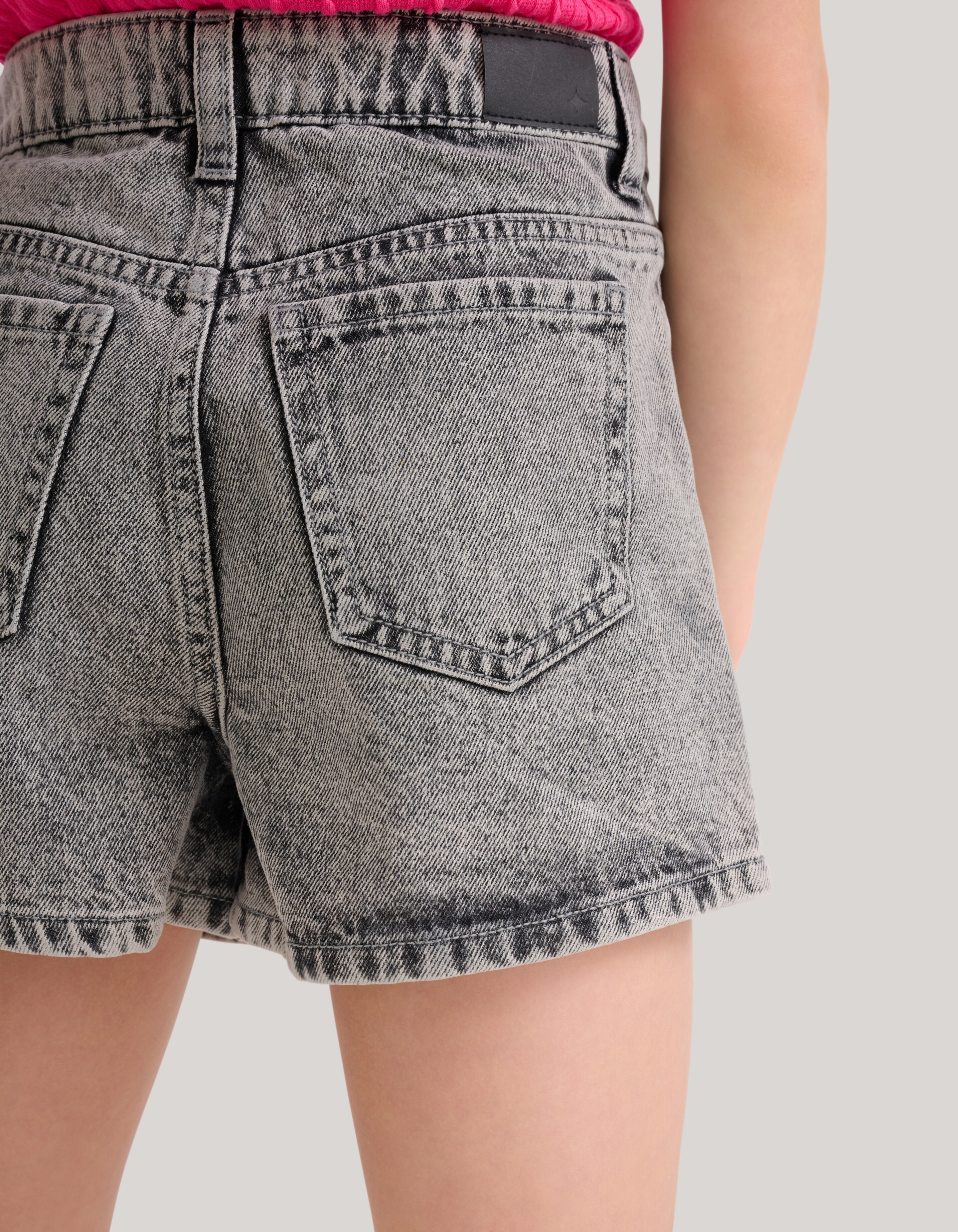 Strassbesetzte Denim Shorts Grau SHOEBY GIRLS