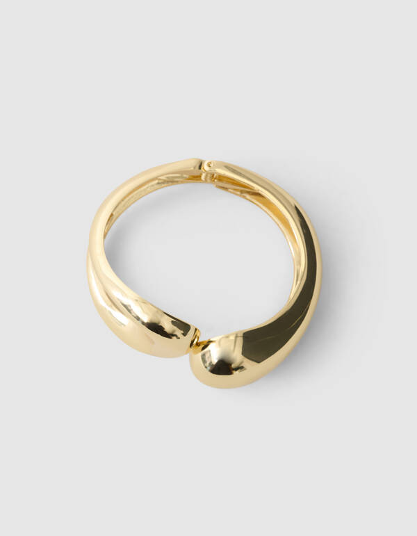 Organisches Armreif Armband Gold SHOEBY ACCESSOIRES