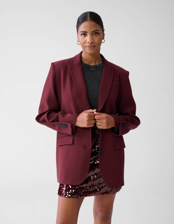 Blazer in Übergröße Dunkelrot SHOEBY WOMEN