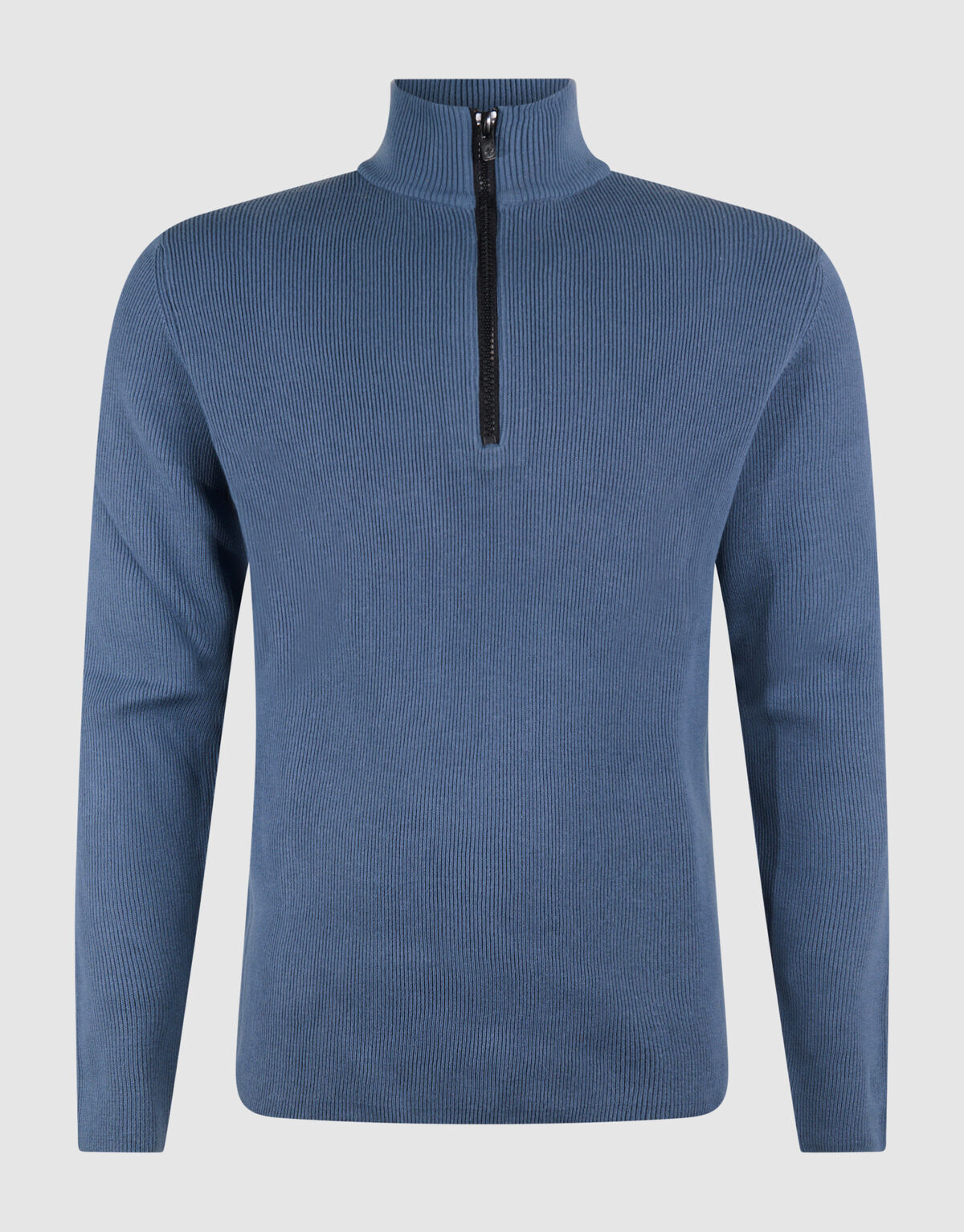 Strickpullover mit halbem Rei&szlig;verschluss Blau SHOEBY MEN