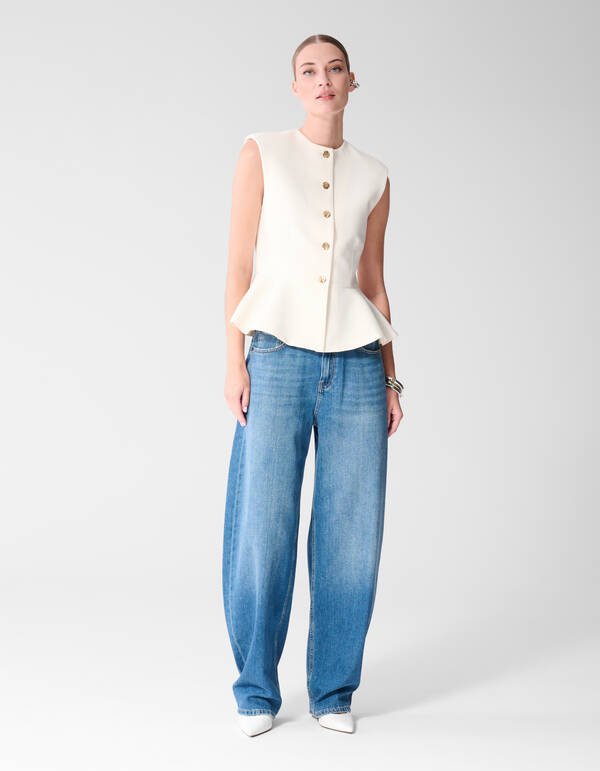 Wei&szlig;e Peplum-Weste SHOEBY WOMEN
