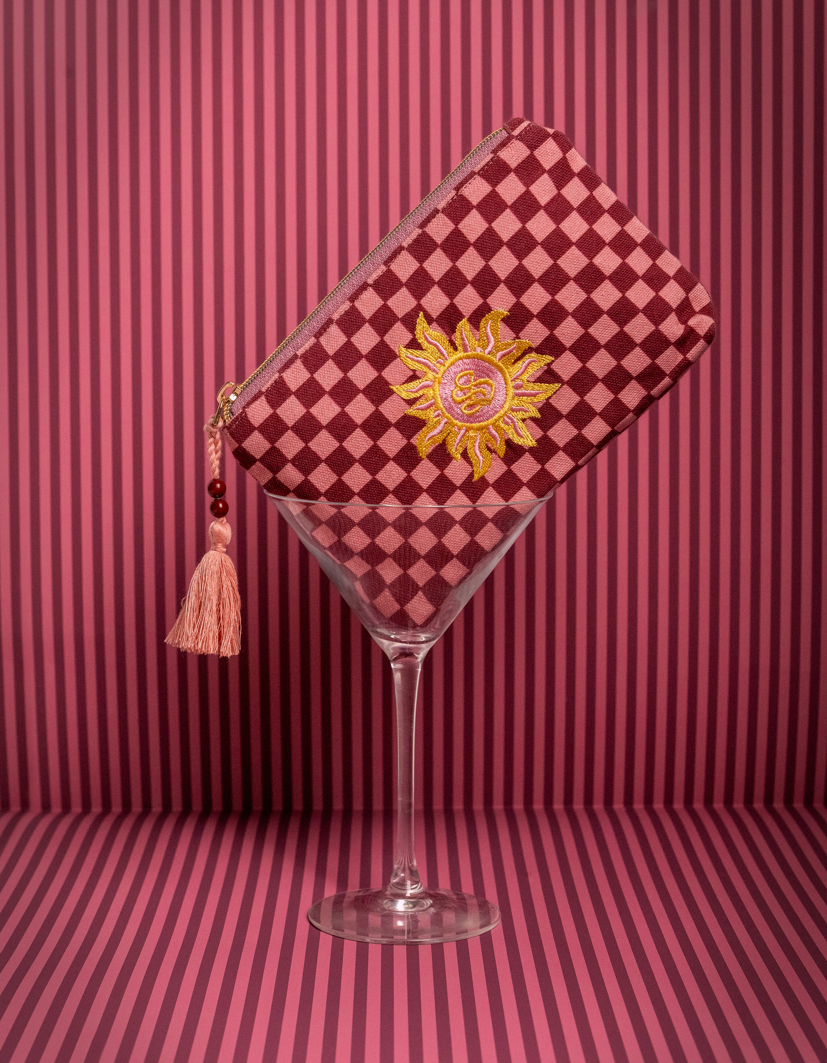 Canvas Make-up-Tasche Hellrosa SHOEBY ACCESSOIRES