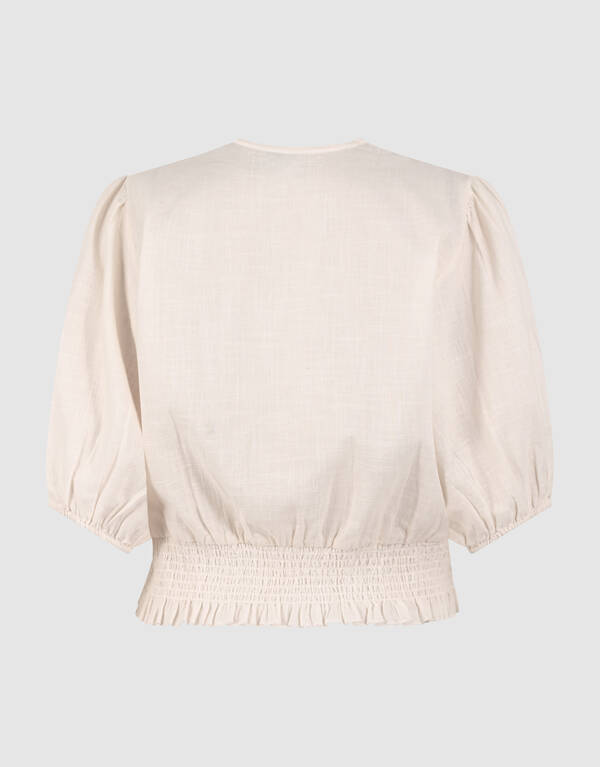 Kropptop mit Streifenmuster, wei&szlig; SHOEBY WOMEN