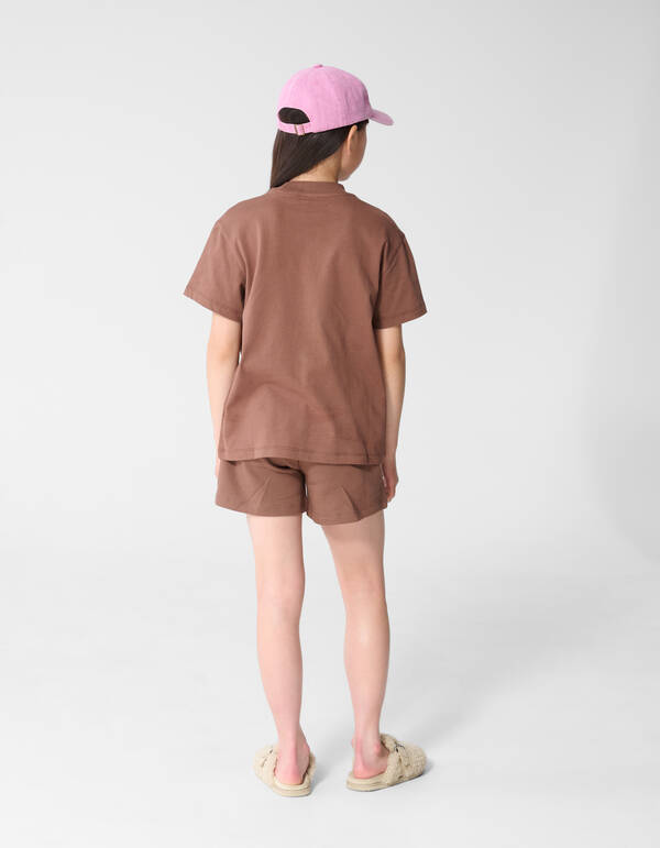 Washed Erdbeer T-Shirt Braun SHOEBY GIRLS