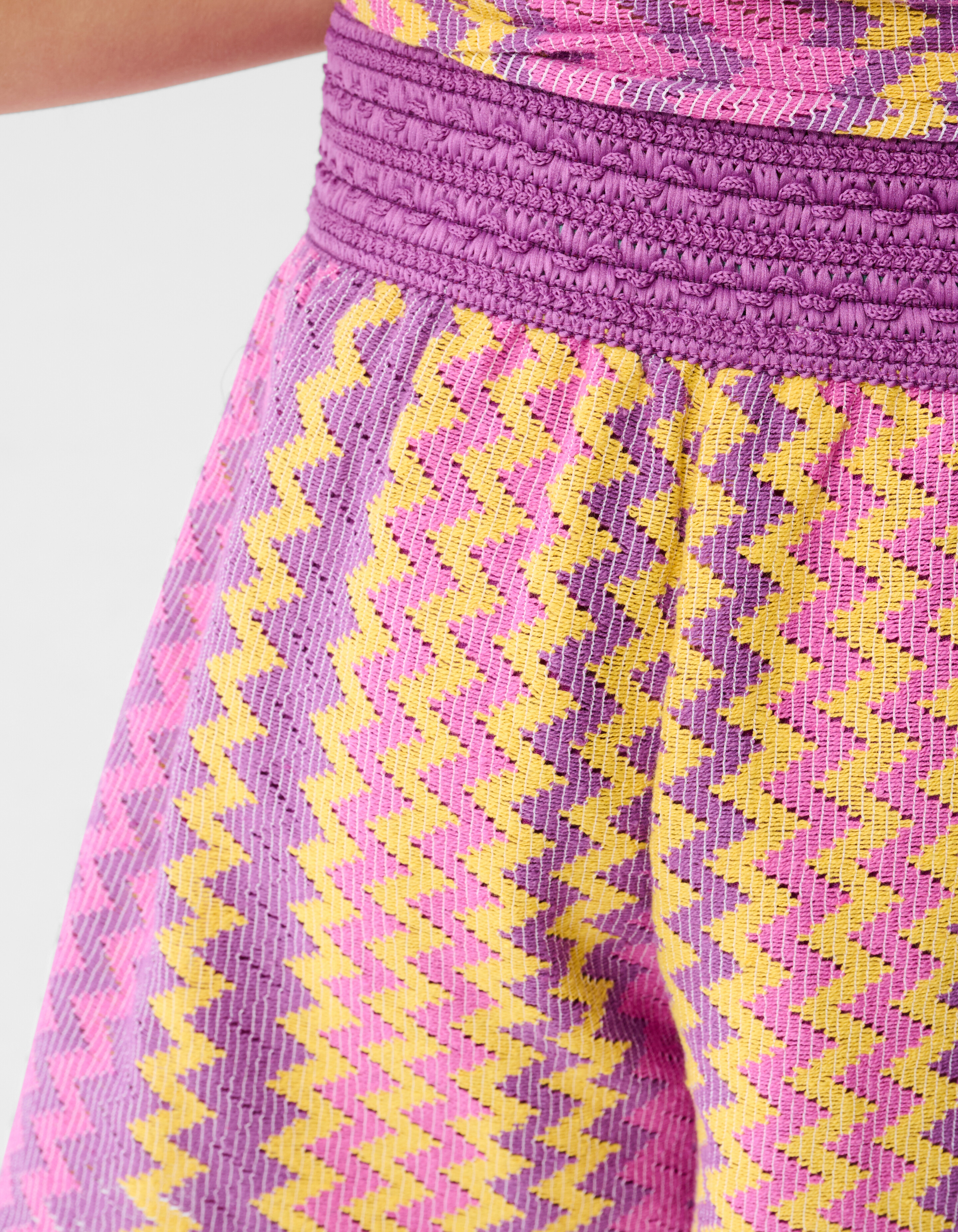 Zickzack gehäkelt kurz rosa SHOEBY GIRLS