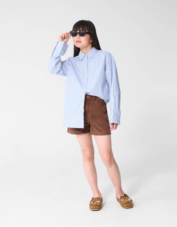 Oversize-Bluse aus Popeline mit Strasssteinen Hel SHOEBY GIRLS