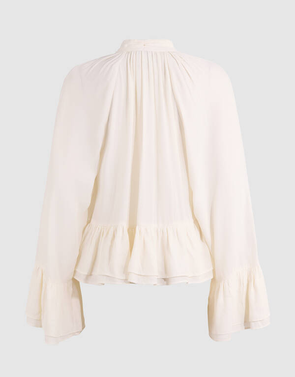 Volant Bluse Off-White SHOEBY WOMEN