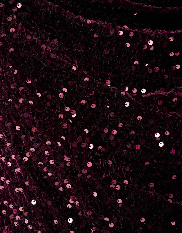 Pailletten-Wasserfall-Top Lila SHOEBY WOMEN