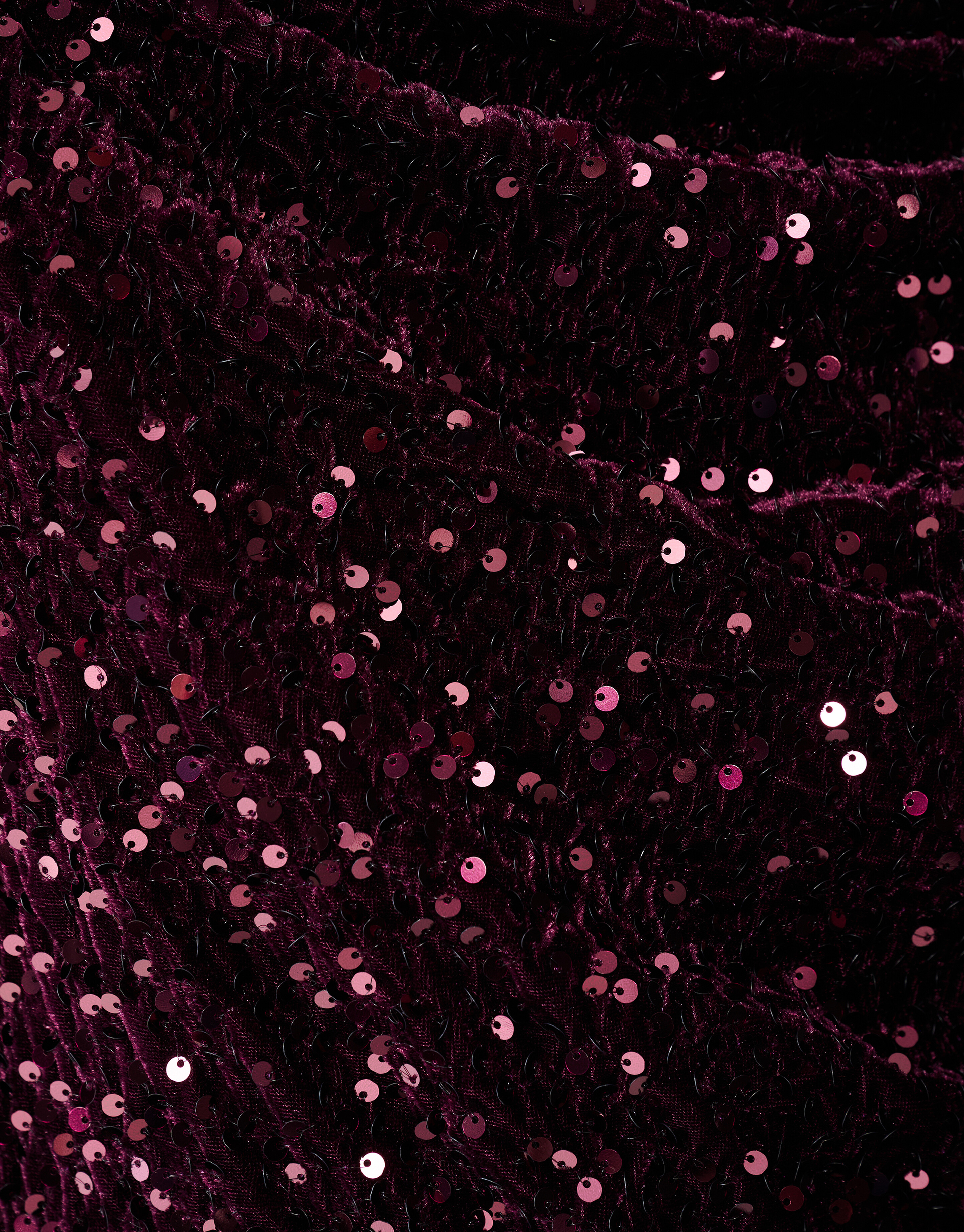 Pailletten-Wasserfall-Top Lila SHOEBY WOMEN