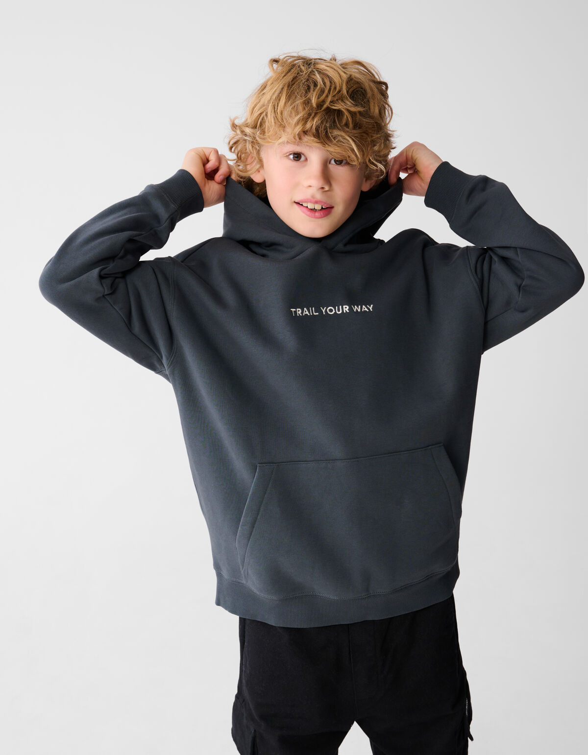 Trail Artwork Hoodie Dunkelgrün SHOEBY BOYS