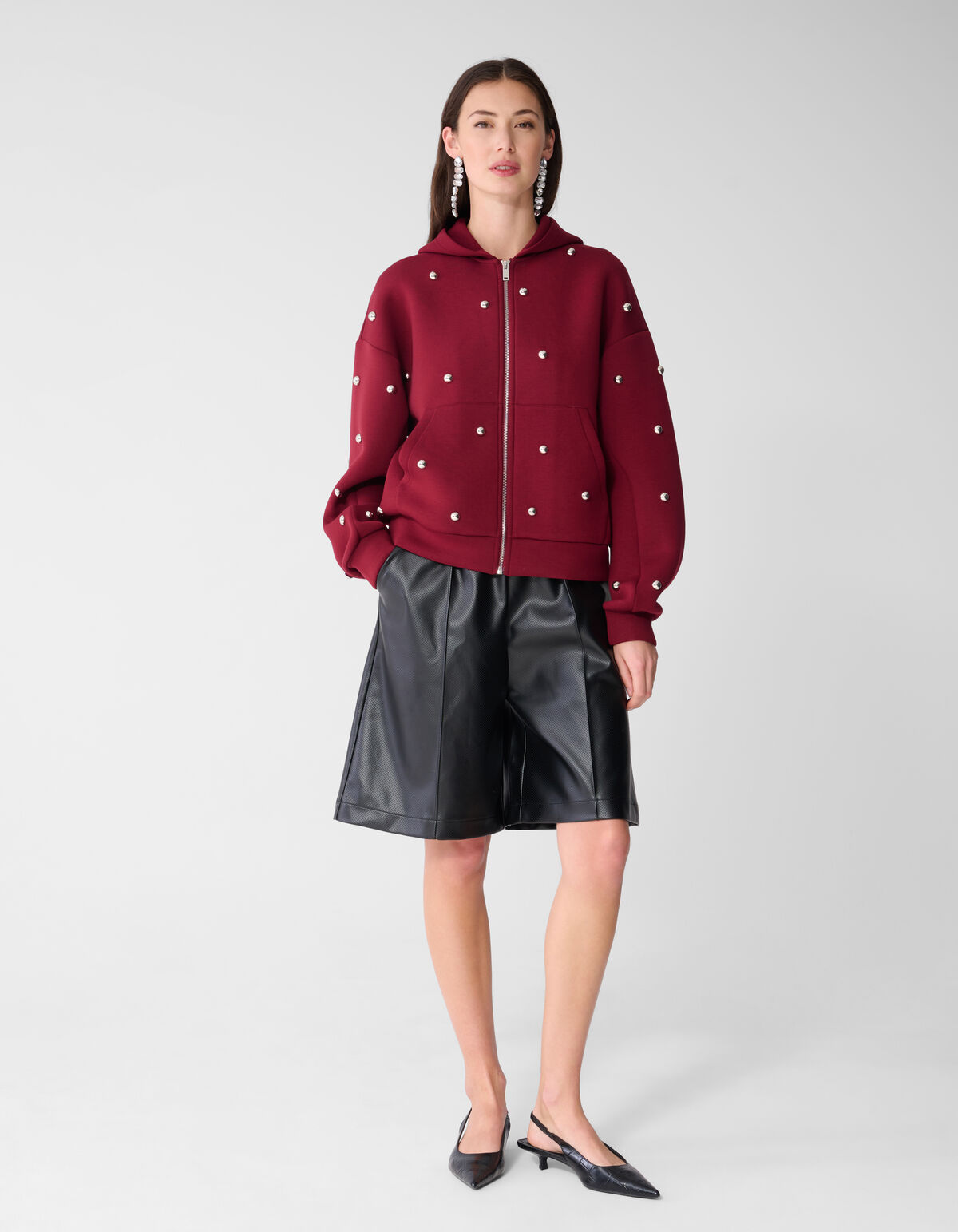 Relaxed Fit Vegane Leder Shorts Schwarz SHOEBY WOMEN