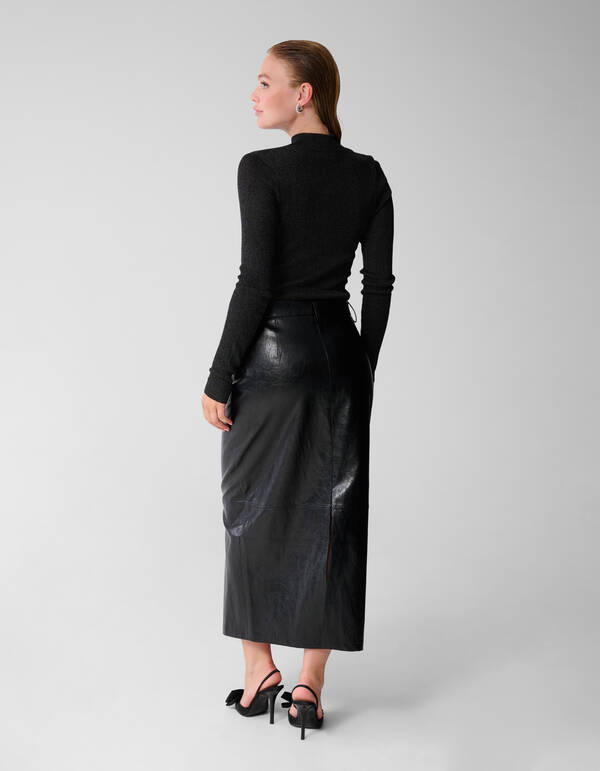 Glitzer Col Top Schwarz SHOEBY WOMEN