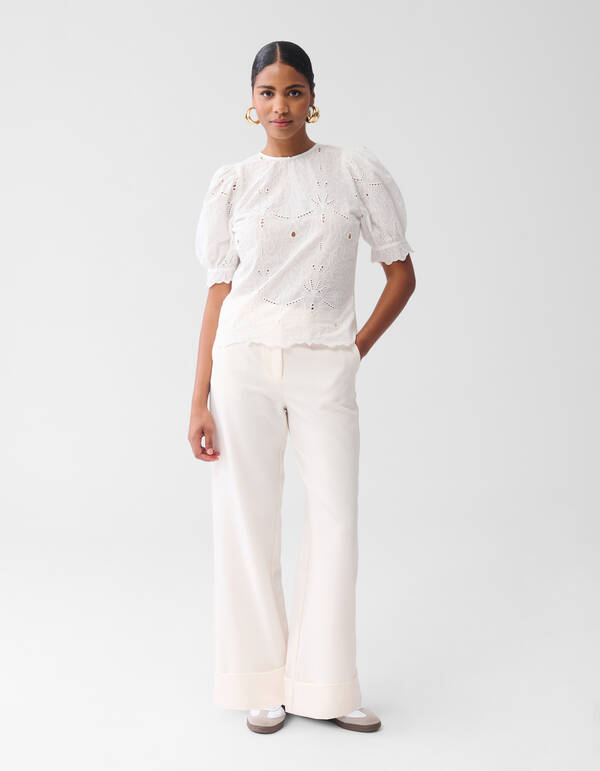 Besticktes Top Off White SHOEBY WOMEN