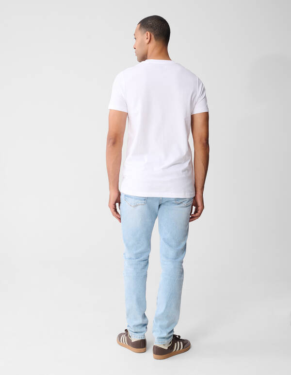 Basic-T-Shirt Wei&szlig; SHOEBY MEN