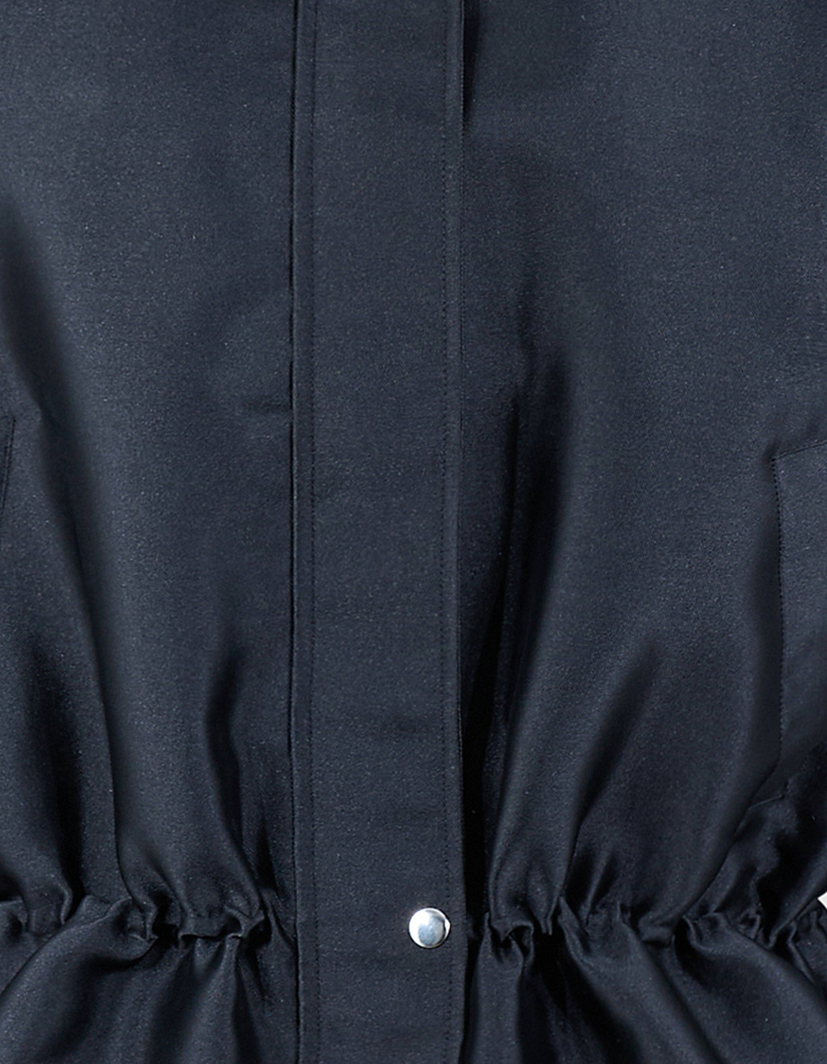 Jacke aus Satin-Twill mit Kordelzug Schwarz SHOEBY WOMEN