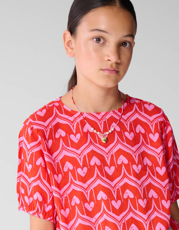 Herzprint-Top Rosa/Rot SHOEBY GIRLS