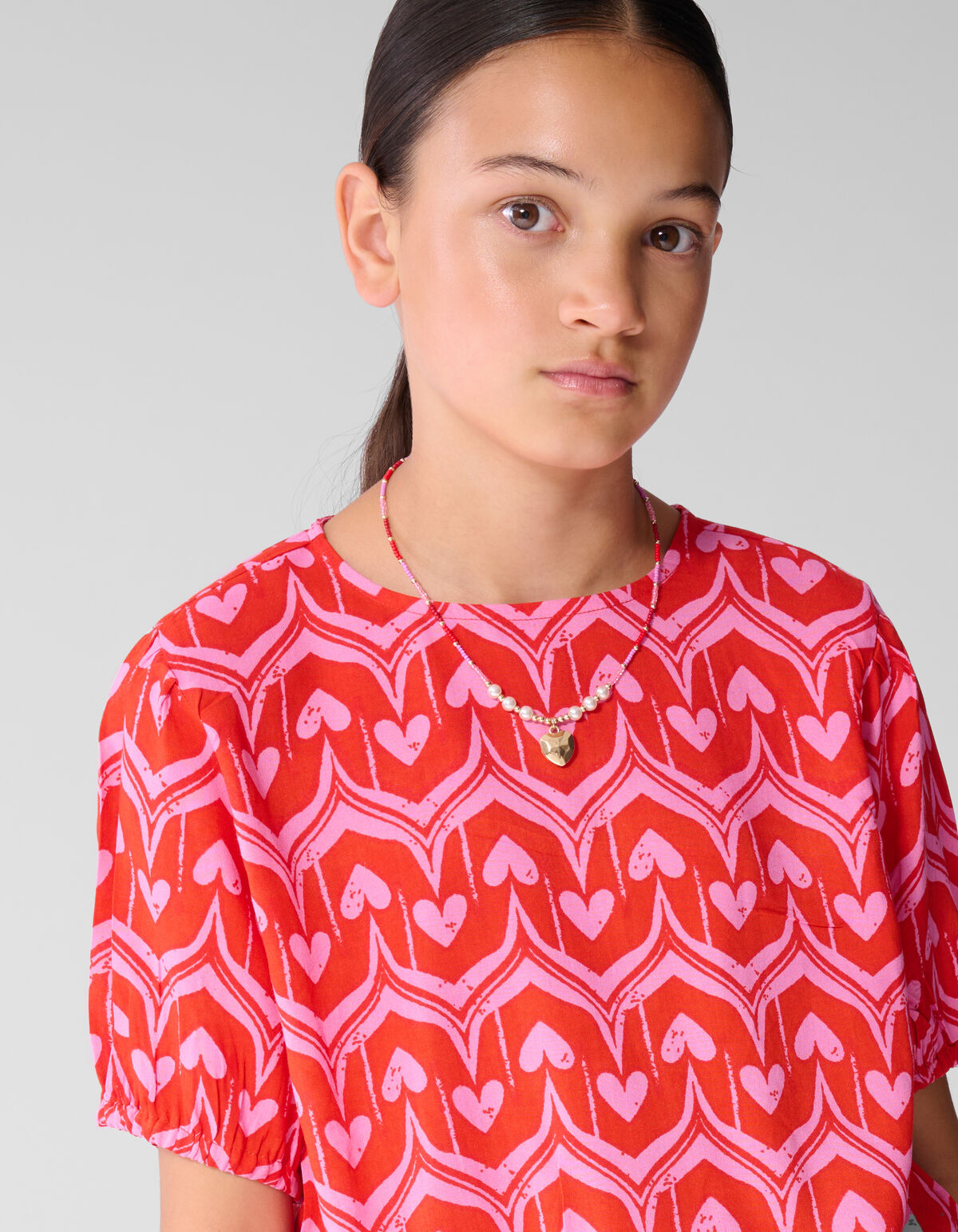 Herzprint-Top Rosa/Rot SHOEBY GIRLS