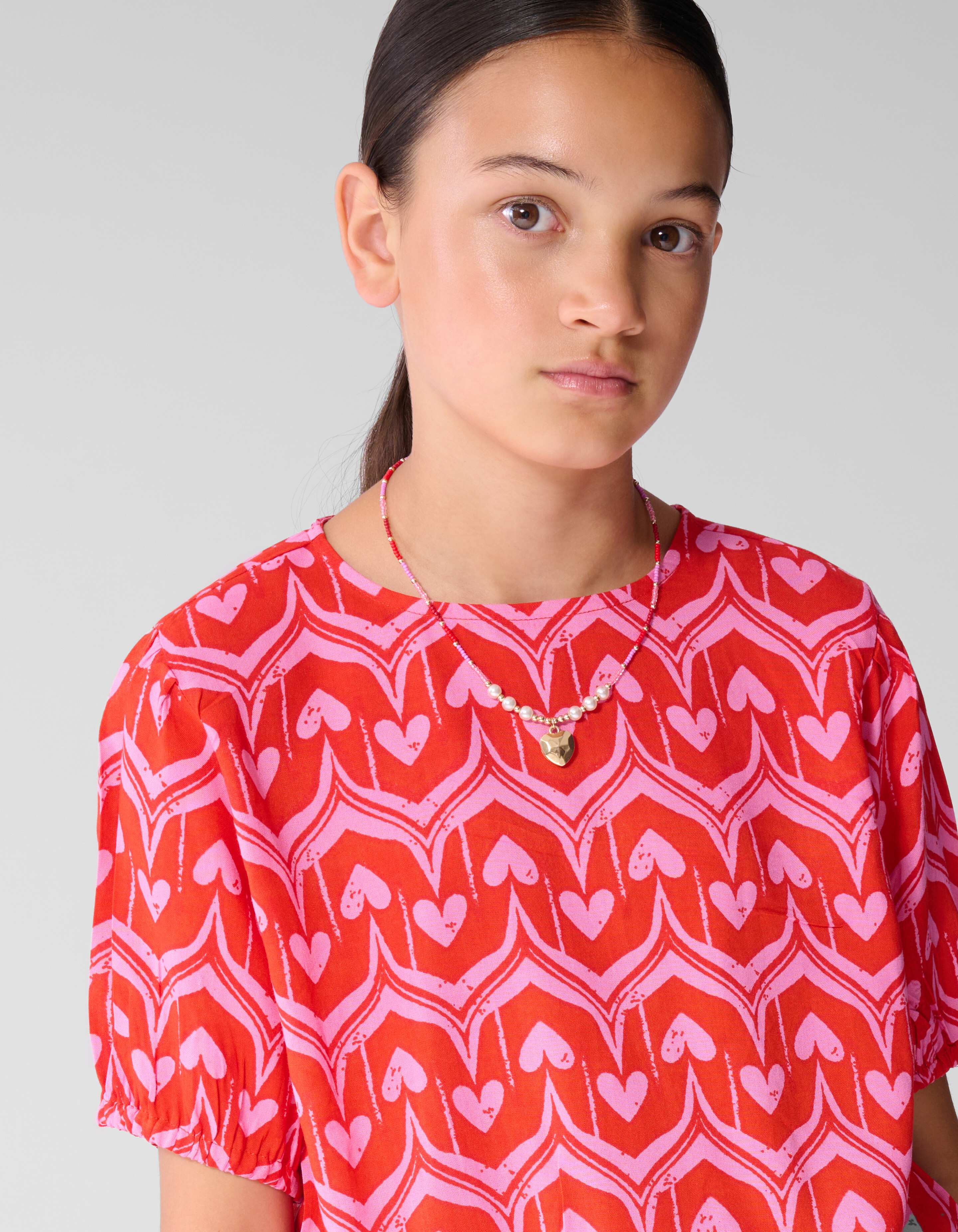 Herzprint-Top Rosa/Rot SHOEBY GIRLS