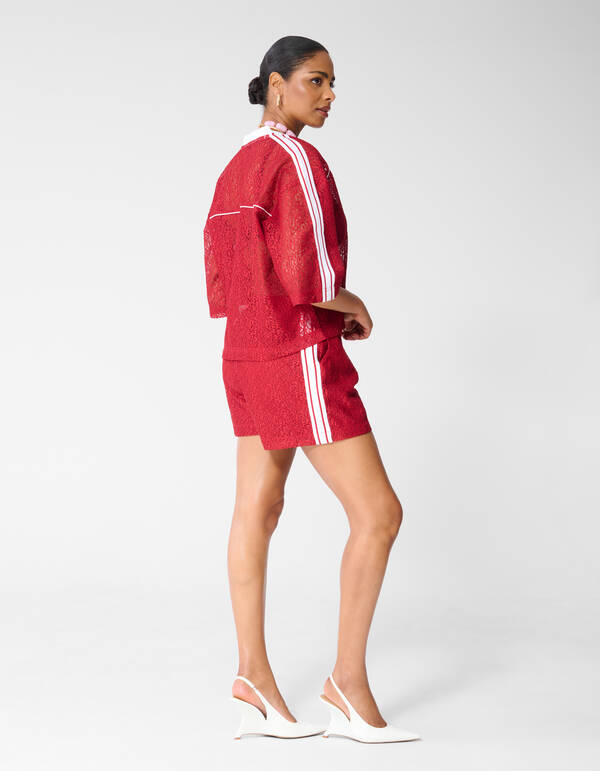 Sportliche Spitzen-Shorts Rot SHOEBY WOMEN