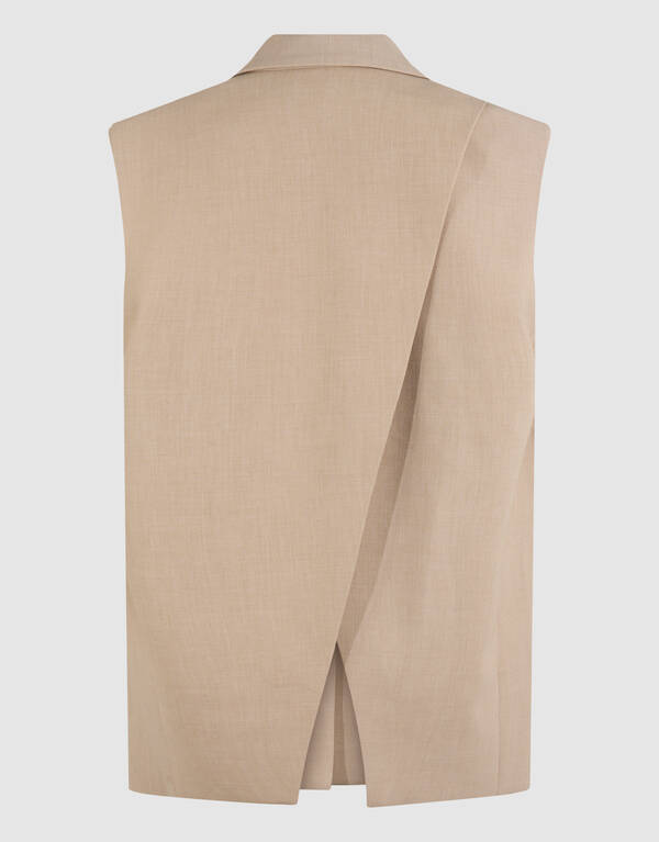 &Auml;rmelloser Blazer mit Kettenmuster, Sand SHOEBY WOMEN