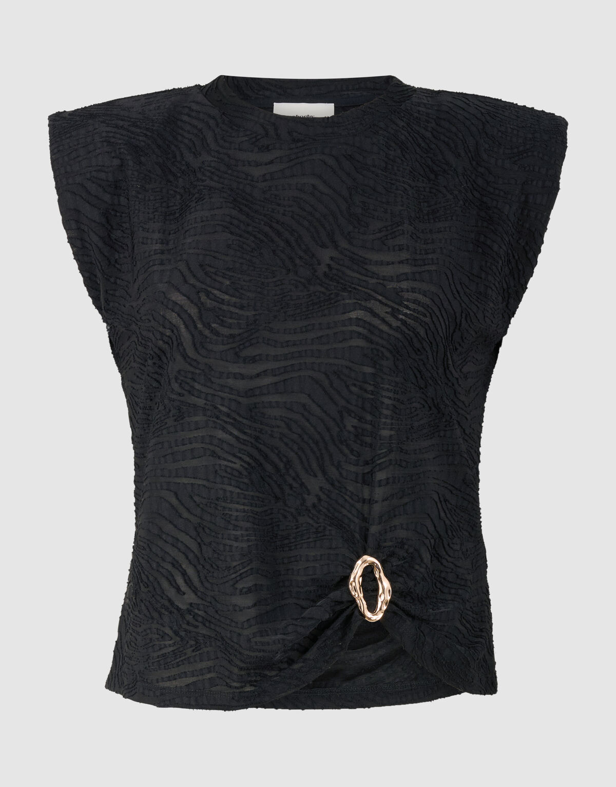 Zebra Organic Top Schwarz SHOEBY WOMEN