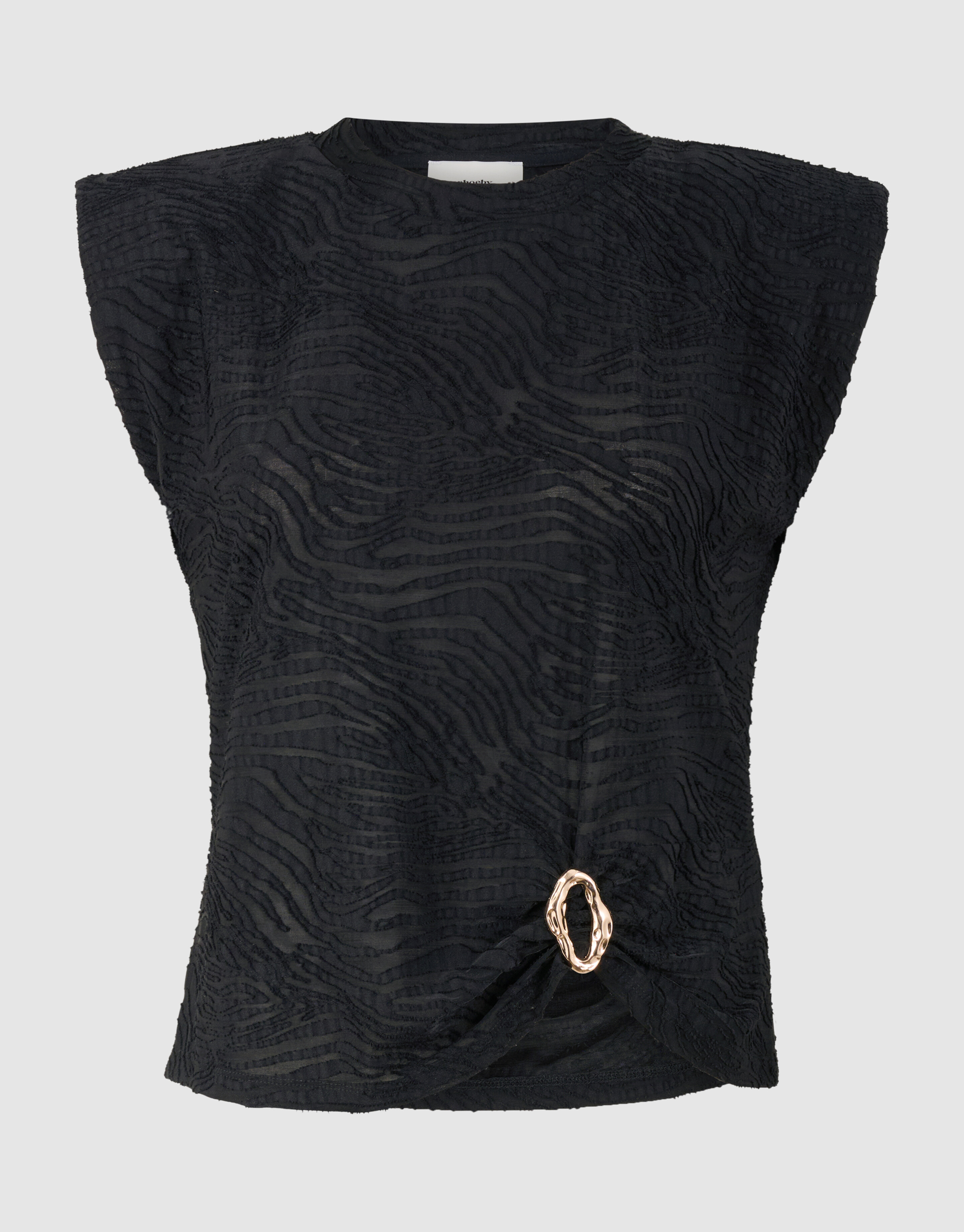Zebra Organic Top Schwarz SHOEBY WOMEN