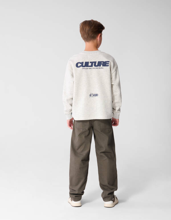 Twill Barrel Fit Hose Dunkelgr&uuml;n SHOEBY BOYS