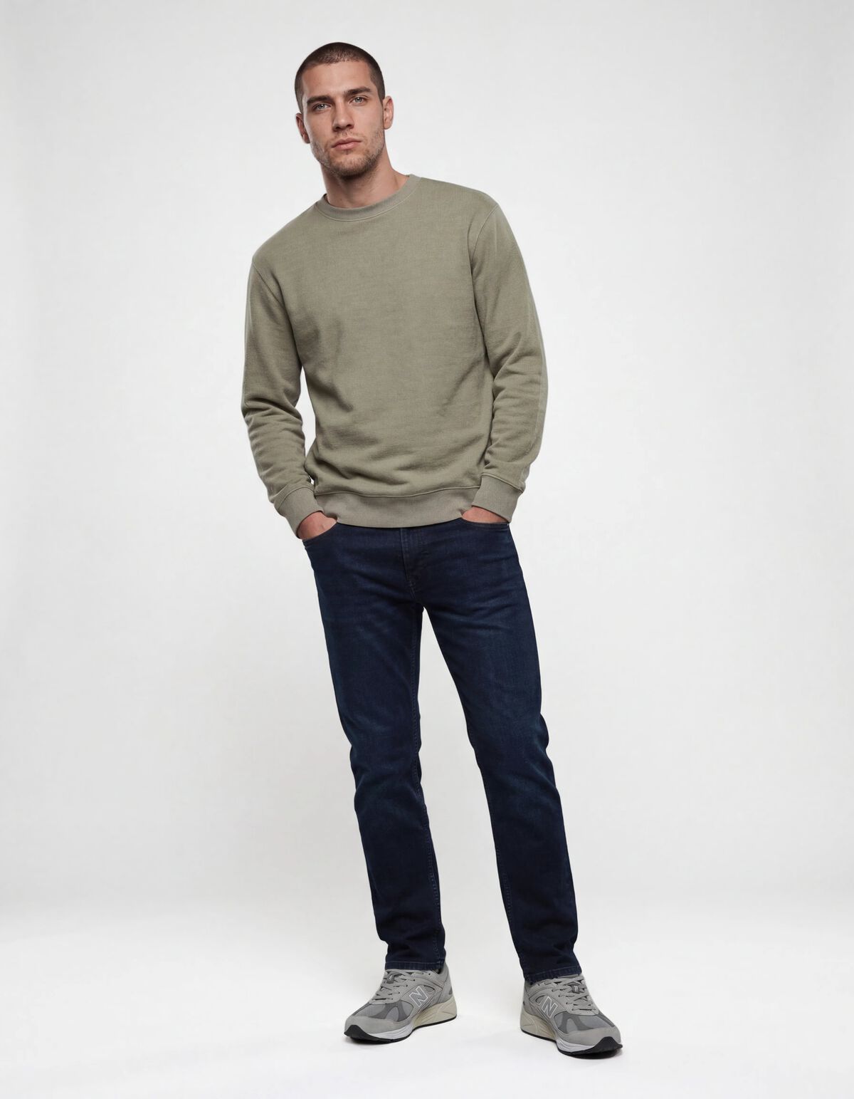 Embroidery Sweater Lichtgroen SHOEBY MEN
