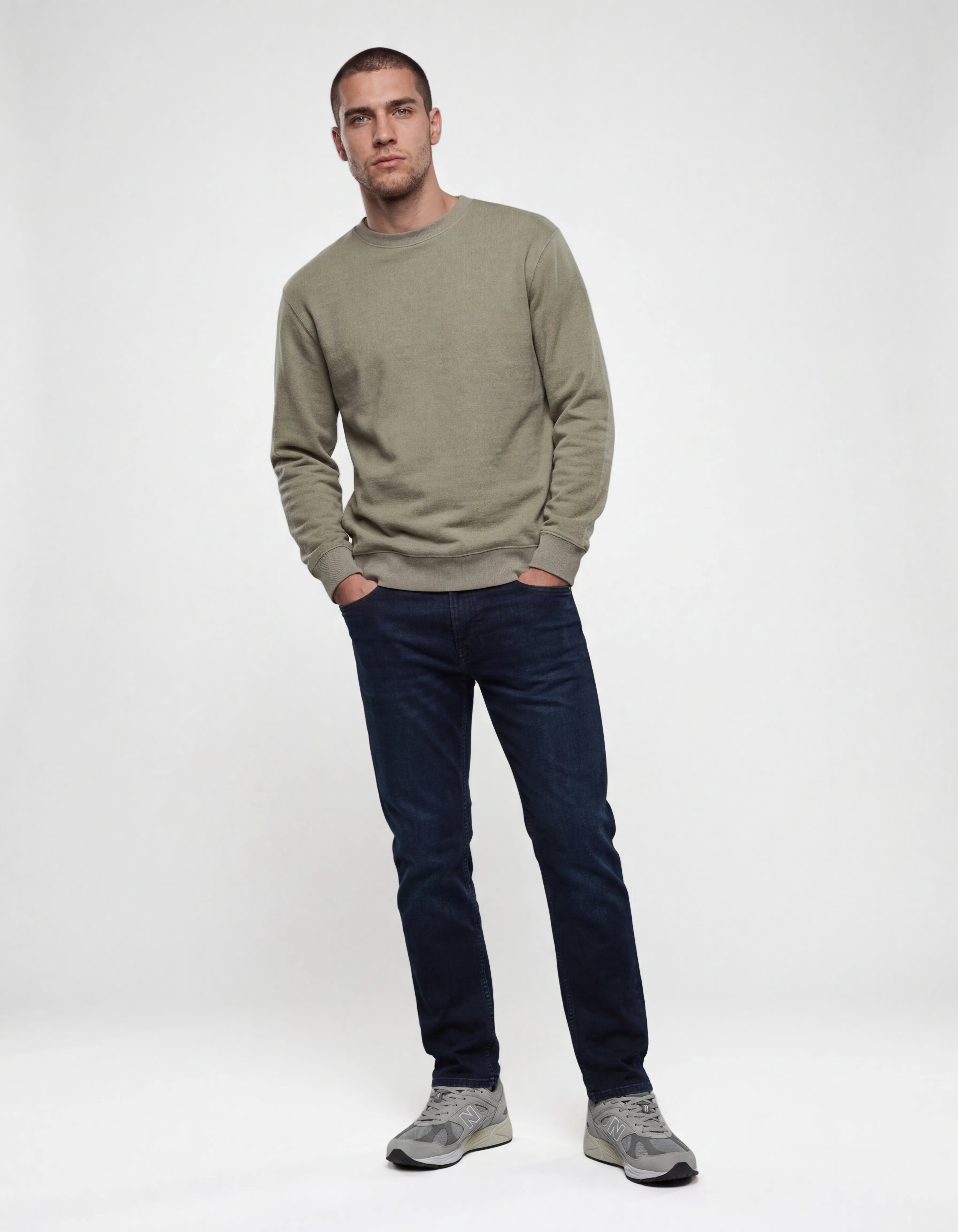 Embroidery Sweater Lichtgroen SHOEBY MEN